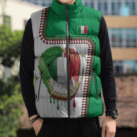 Custom Dripping Baseball Italy Sleeveless Puffer Jacket