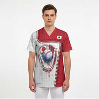 Custom Dripping Baseball Japan Scrub Top