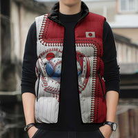 Custom Dripping Baseball Japan Sleeveless Puffer Jacket