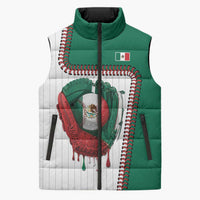 Custom Dripping Baseball Mexico Sleeveless Puffer Jacket