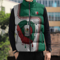 Custom Dripping Baseball Mexico Sleeveless Puffer Jacket