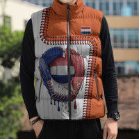 Custom Dripping Baseball Netherlands Sleeveless Puffer Jacket