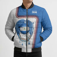 Custom Dripping Baseball Nicaragua Bomber Puffer Jacket