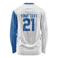 Custom Dripping Baseball Nicaragua Long Sleeve Shirt