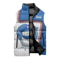Custom Dripping Baseball Nicaragua Sleeveless Puffer Jacket