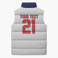 Custom Dripping Baseball Panama Sleeveless Puffer Jacket