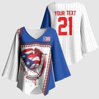 Custom Dripping Baseball Puerto Rico Kimono Sleeve Blouse