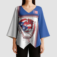 Custom Dripping Baseball Puerto Rico Kimono Sleeve Blouse