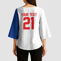 Custom Dripping Baseball Puerto Rico Kimono Sleeve Blouse