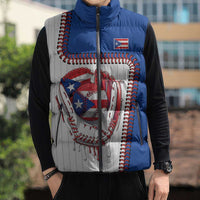 Custom Dripping Baseball Puerto Rico Sleeveless Puffer Jacket
