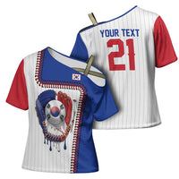 Custom Dripping Baseball South Korea Cross Shoulder Shirt