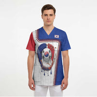 Custom Dripping Baseball South Korea Scrub Top