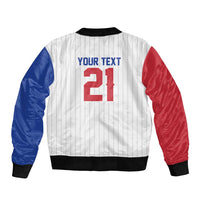 Custom Dripping Baseball South Korea Sleeve Zip Bomber Jacket