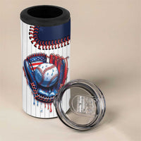Custom Dripping Baseball United States 4 in 1 Can Cooler Tumbler