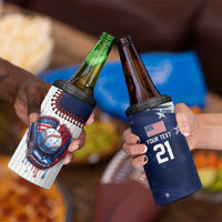 Custom Dripping Baseball United States 4 in 1 Can Cooler Tumbler