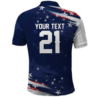 Custom Dripping Baseball United States Polo Shirt