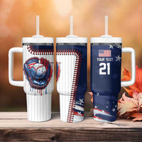 Custom Dripping Baseball United States Tumbler With Handle