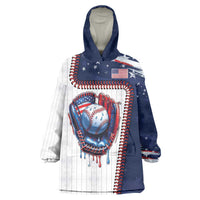 Custom Dripping Baseball United States Wearable Blanket Hoodie