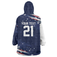 Custom Dripping Baseball United States Wearable Blanket Hoodie