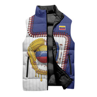 Custom Dripping Baseball Venezuela Sleeveless Puffer Jacket