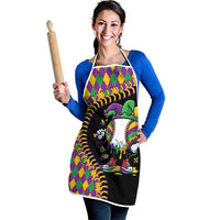 Dripping Baseball Mardi Gras Apron Throw me Something Mister!