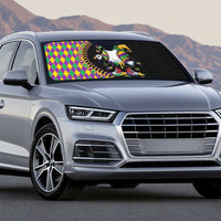 Dripping Baseball Mardi Gras Auto Sun Shade Throw me Something Mister!