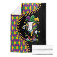 Dripping Baseball Mardi Gras Blanket Throw me Something Mister!