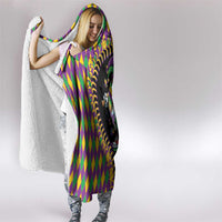 Dripping Baseball Mardi Gras Hooded Blanket Throw me Something Mister!