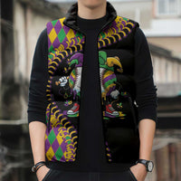 Dripping Baseball Mardi Gras Sleeveless Puffer Jacket Throw me Something Mister!