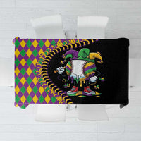 Dripping Baseball Mardi Gras Tablecloth Throw me Something Mister!