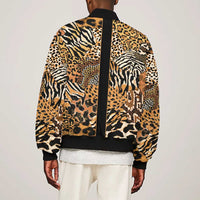 Proud Black Nurse RN Bomber Jacket African Stethoscope Animal Skins Pattern