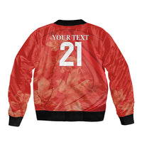 Canada Cricket World Cup 2024 Sleeve Zip Bomber Jacket Maple Leafers Make Champions - Wonder Print Shop