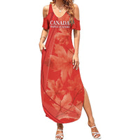 Canada Cricket World Cup 2024 Summer Maxi Dress Maple Leafers Make Champions - Wonder Print Shop