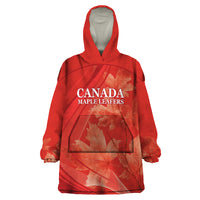 Canada Cricket World Cup 2024 Wearable Blanket Hoodie Maple Leafers Make Champions - Wonder Print Shop