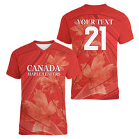 Canada Cricket World Cup 2024 Women V-Neck T-Shirt Maple Leafers Make Champions - Wonder Print Shop