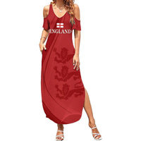 England Cricket World Cup 2024 Summer Maxi Dress Tri Lions Make Champions - Wonder Print Shop