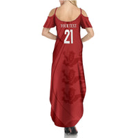 England Cricket World Cup 2024 Summer Maxi Dress Tri Lions Make Champions - Wonder Print Shop