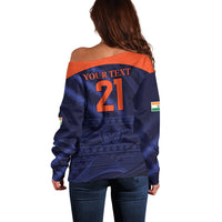 India Cricket World Cup 2024 Off Shoulder Sweater Men In Blue Make Champions - Wonder Print Shop