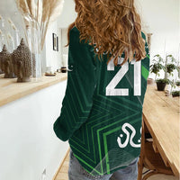 Pakistan Cricket World Cup 2024 Women Casual Shirt Shaheens Make Champions - Wonder Print Shop