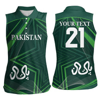 Pakistan Cricket World Cup 2024 Women Sleeveless Polo Shirt Shaheens Make Champions - Wonder Print Shop