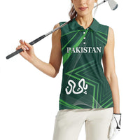Pakistan Cricket World Cup 2024 Women Sleeveless Polo Shirt Shaheens Make Champions - Wonder Print Shop