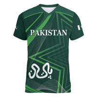 Pakistan Cricket World Cup 2024 Women V-Neck T-Shirt Shaheens Make Champions - Wonder Print Shop