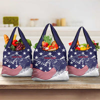 United States Cricket World Cup Grocery Bag USA Badge Eagle Make Champions