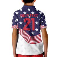 United States Cricket World Cup 2024 Kid Polo Shirt USA Badge Eagle Make Champions - Wonder Print Shop