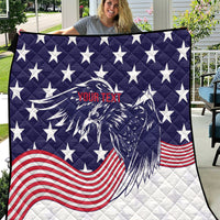 United States Cricket World Cup 2024 Quilt USA Badge Eagle Make Champions - Wonder Print Shop