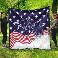 United States Cricket World Cup 2024 Quilt USA Badge Eagle Make Champions - Wonder Print Shop