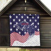 United States Cricket World Cup 2024 Quilt USA Badge Eagle Make Champions - Wonder Print Shop