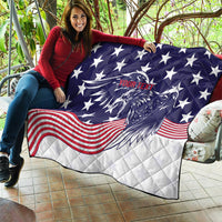 United States Cricket World Cup 2024 Quilt USA Badge Eagle Make Champions - Wonder Print Shop