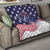 United States Cricket World Cup 2024 Quilt USA Badge Eagle Make Champions - Wonder Print Shop