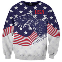 United States Cricket World Cup 2024 Sweatshirt USA Badge Eagle Make Champions - Wonder Print Shop